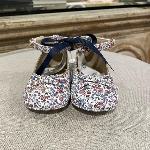 ❤️Janie and Jack baby floral ballet flats - Picture 1 of 6